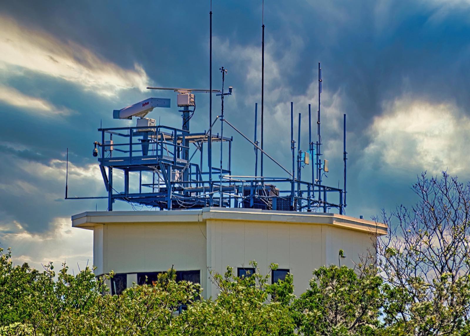 Historic WWII radar tower on the Cape Henlopen dunes